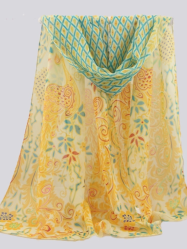 Women's Scarves Gift Daily Holiday Chiffon Vacation Classical Casual Dancing Casual 1 PC - LuckyFash™