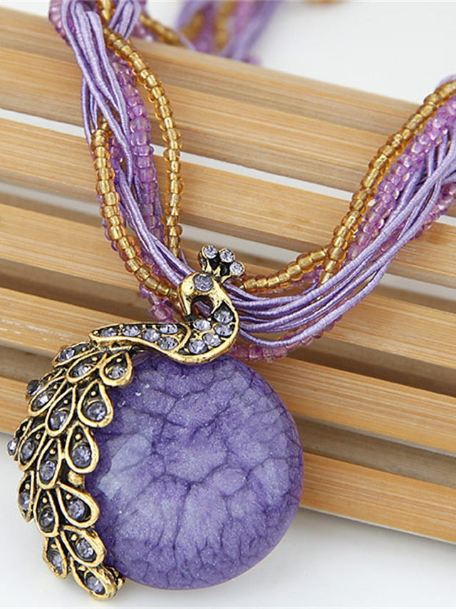 Women's necklace Ethnic Style Street Gem Necklaces - LuckyFash™