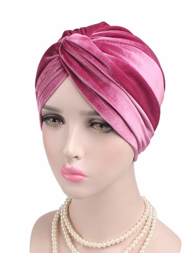 Women's Muslim Hijab Bonnet Outdoor Home Daily Solid / Plain Color Polyester Casual Casual / Daily 1 pcs - LuckyFash™