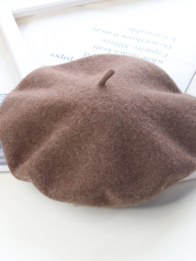 Women's Hat Beret Hat Winter Hats Green Black Purple Outdoor Street Dailywear Knit Pure Color Comfort Warm Breathable - LuckyFash™