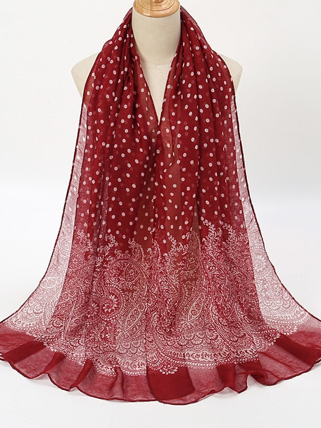Summer Lady Dots Scarf Shawl Holiday Fashion Clothing Accessories Invierno Mujer Women Scarves Shawls - LuckyFash™