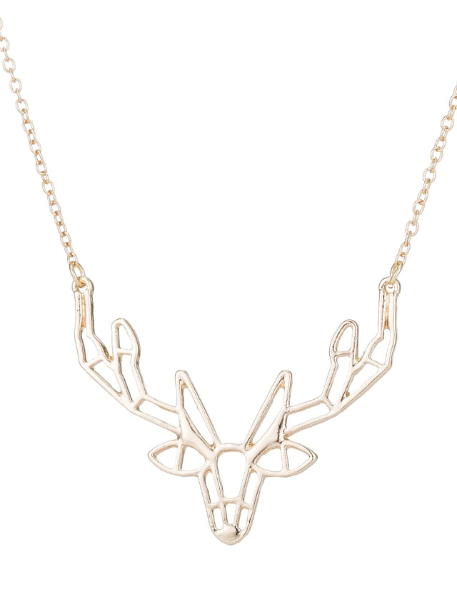 Women's necklace Chic & Modern Party Deer Necklaces / Gold / Silver / Fall / Winter / Spring - LuckyFash™