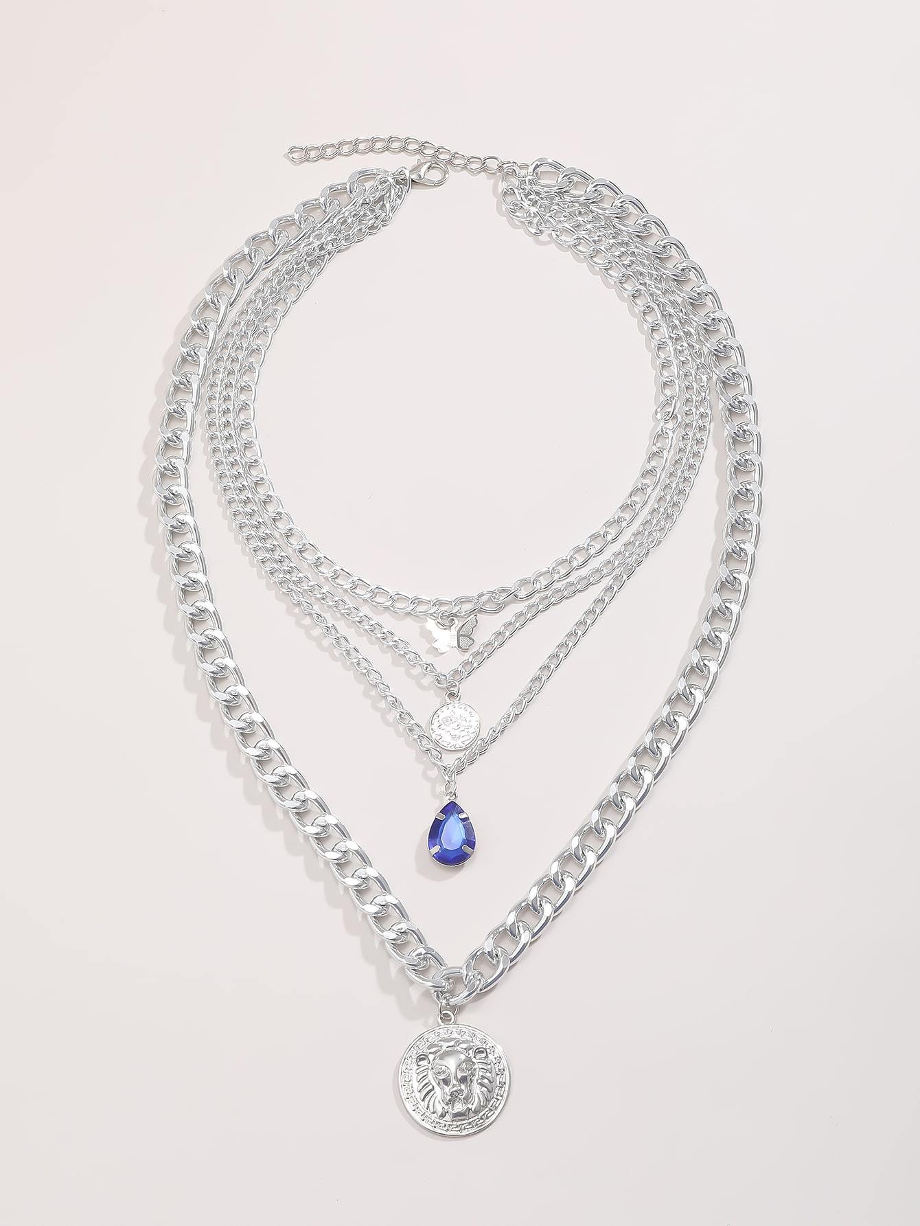 Water Drop Gemstone Layered Necklace - LuckyFash™