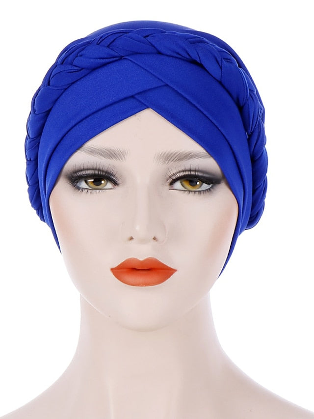 Muslim Women Inner Caps Braid Hijab Cap Comfort Fashion Turban Hat Colorful Cross Shape Chemo Hats Head Wearing Turbante - LuckyFash™
