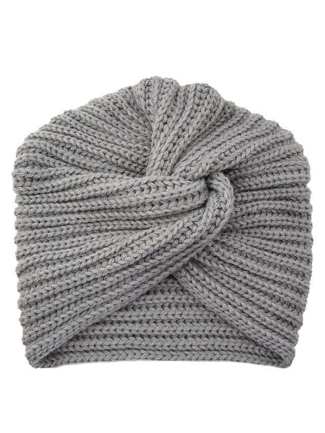 Muslim Inner Hijab Caps Bohemia Turban Cross Wrap Head Indian Hat Knitting Hijab Bonnet Turbante Cap for Women Wear - LuckyFash™