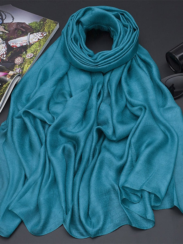 1 PC New Solid Color Scarf Long Style Thin Shawl Spring Summer Scarf Women Beautiful Scarves - LuckyFash™