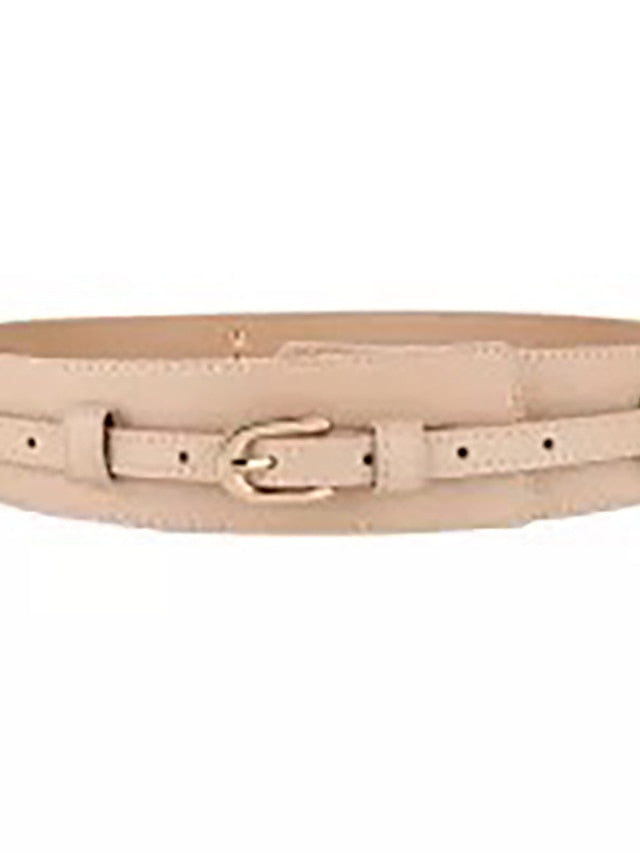 Women's Wide Belt Party Wedding Street Daily Coffee White Belt Solid Color Red Fall Winter Spring Summer - LuckyFash™