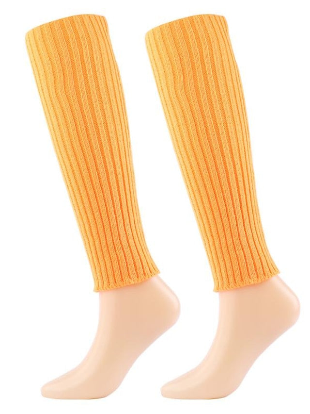 Women's Leg Warmers Boot Cuffs Home Daily Solid Color Polyester Spandex Basic Casual Classic Warm Casual 1 Pair - LuckyFash™