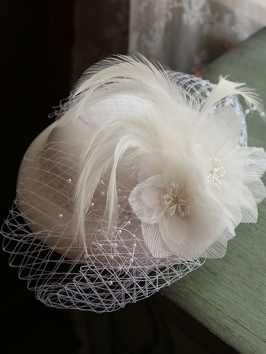 Women's Hat Bucket Hat Black Pink Royal Blue Wedding Party Festival Mesh Pure Color Warm - LuckyFash™