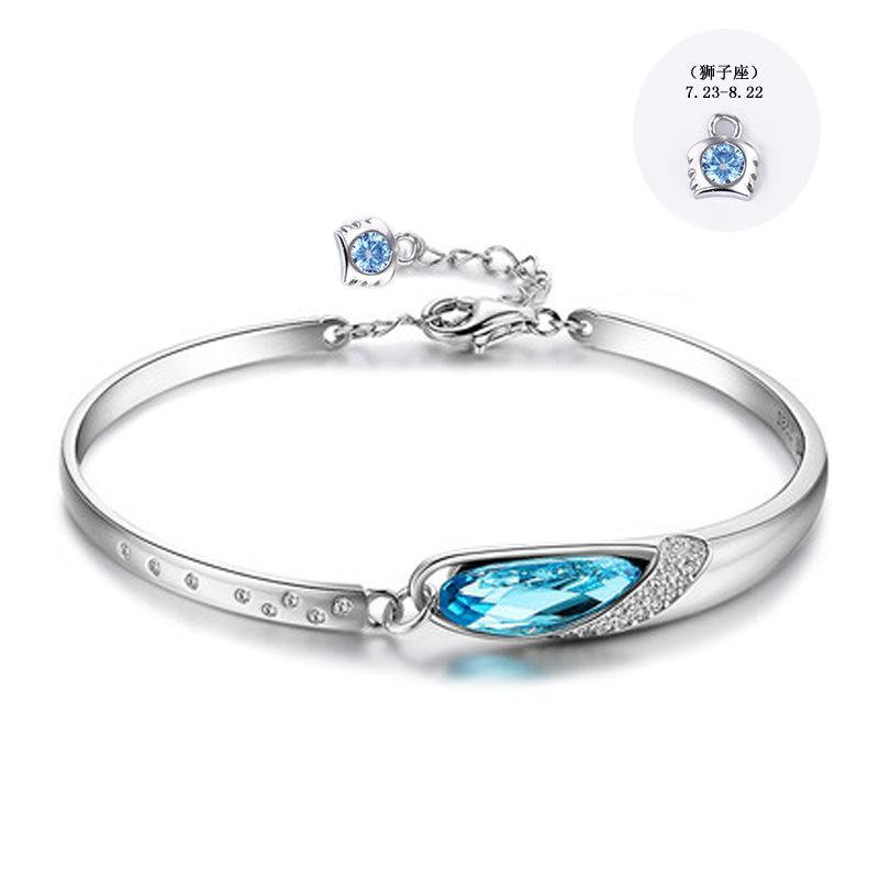Women 12 Zodiac Signs Silver Bracelet - LuckyFash™