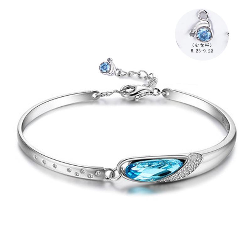 Women 12 Zodiac Signs Silver Bracelet - LuckyFash™