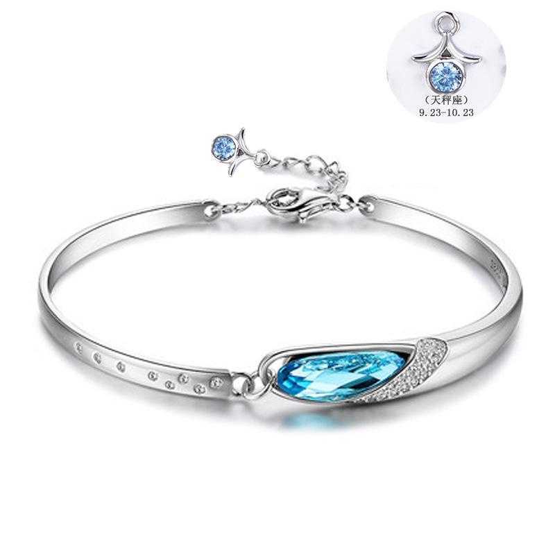 Women 12 Zodiac Signs Silver Bracelet - LuckyFash™