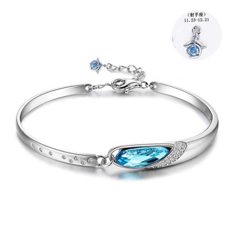 Women 12 Zodiac Signs Silver Bracelet - LuckyFash™