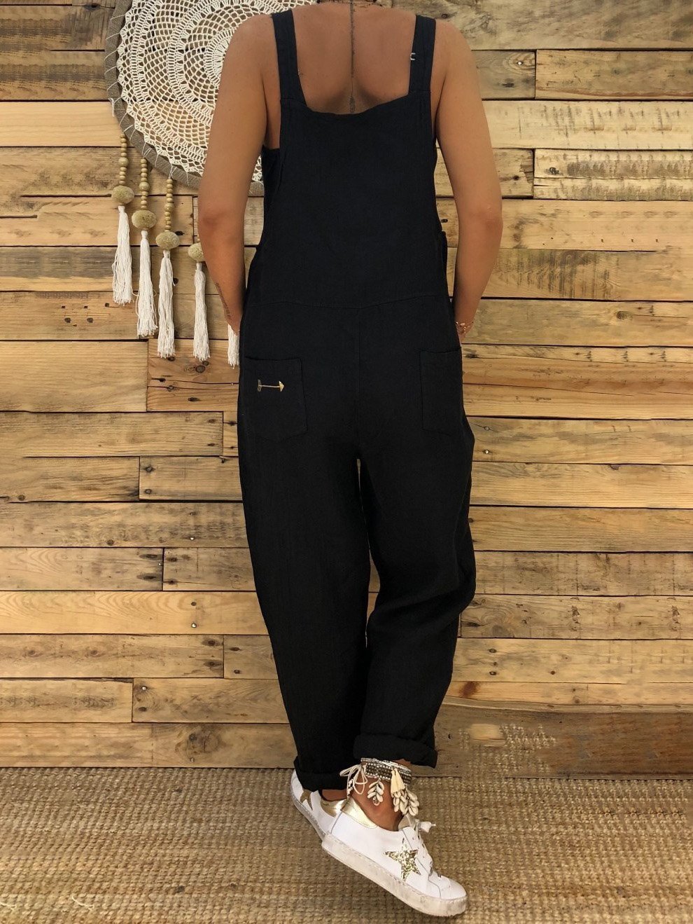 Women Casual Solid Color Suspender Jumpsuit - LuckyFash™