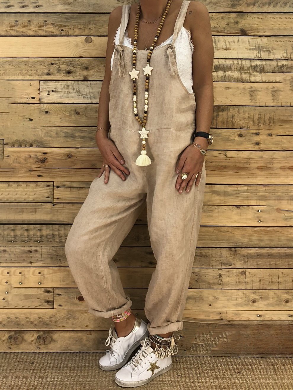 Women Casual Solid Color Suspender Jumpsuit - LuckyFash™
