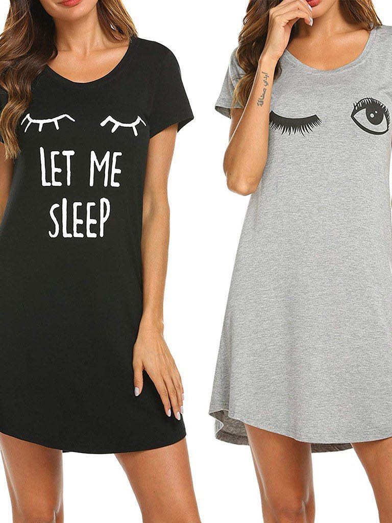 Women Print Pajama Dress - LuckyFash™