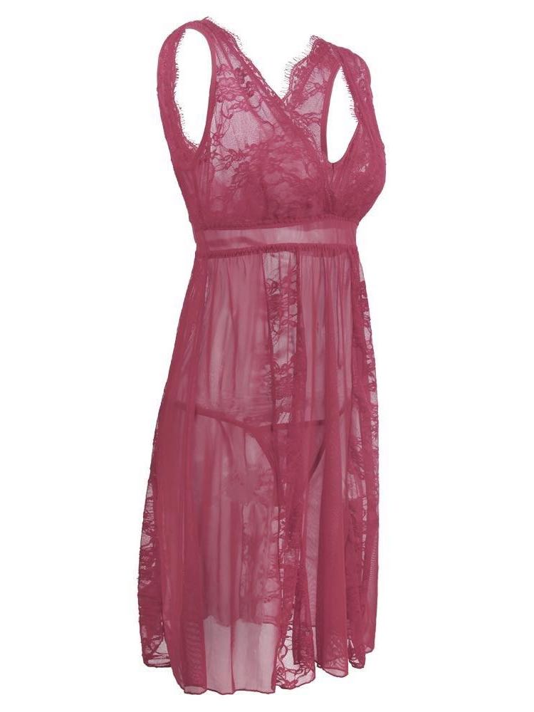 Women Transparent Lace Sling Nightdress - LuckyFash™