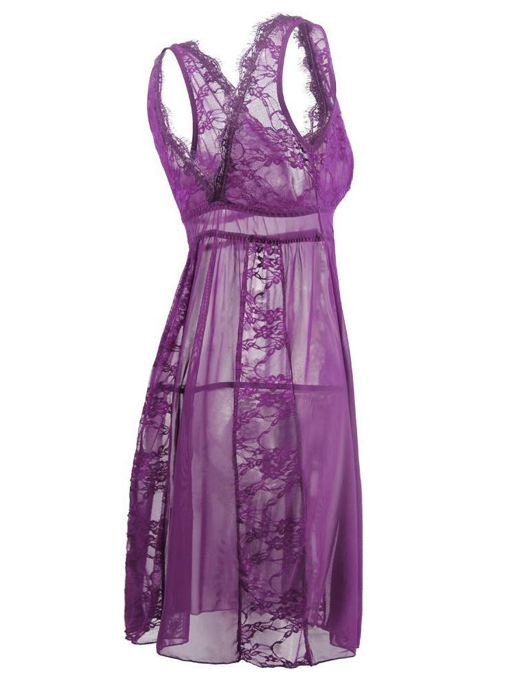 Women Transparent Lace Sling Nightdress - LuckyFash™
