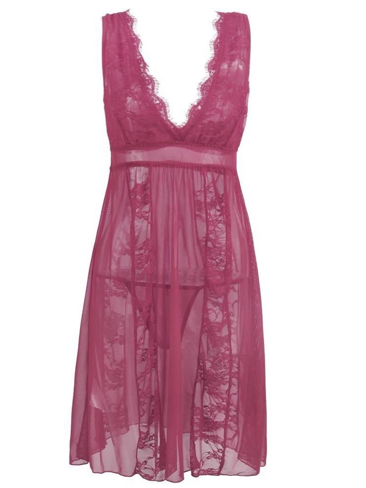 Women Transparent Lace Sling Nightdress - LuckyFash™