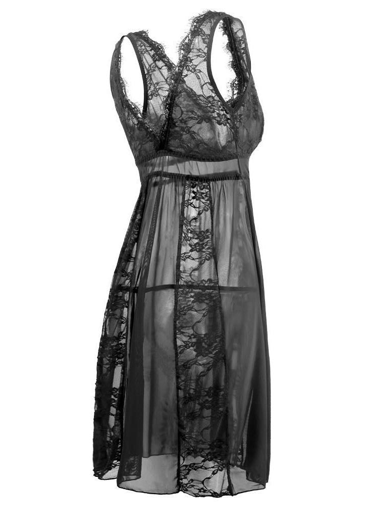 Women Transparent Lace Sling Nightdress - LuckyFash™