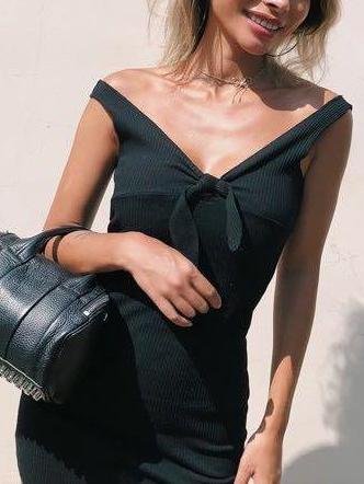 Women V-neck Sleeveless Pencil Dress - LuckyFash™