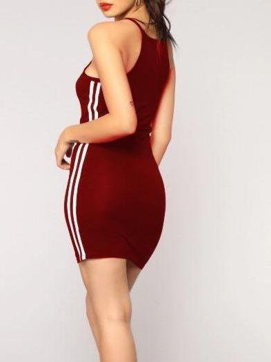 Women's Casual Pure Color Slim Fit Slip Dress - LuckyFash™