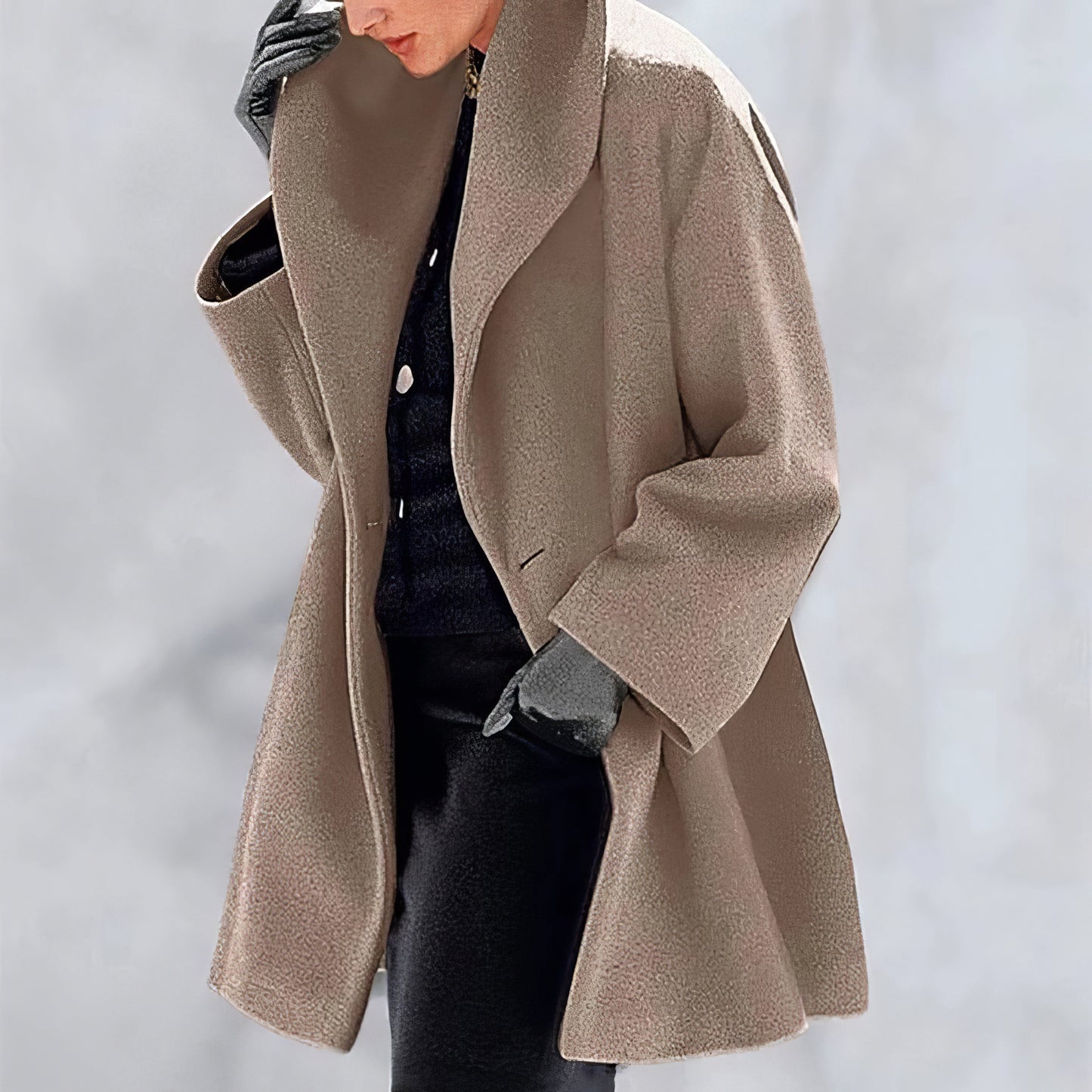 Coats Loose Solid Button Hooded Woolen Coat - LuckyFash™