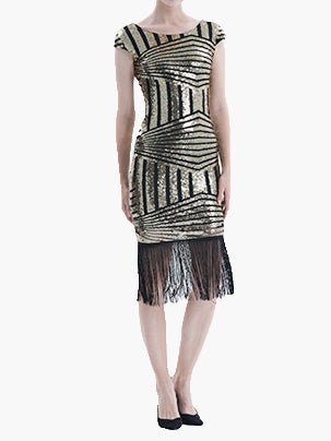 Dresses Sequined Fringe Slim Fit Midi Dress - LuckyFash™