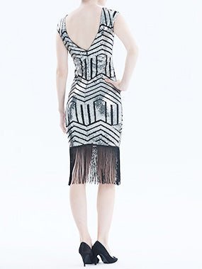 Dresses Sequined Fringe Slim Fit Midi Dress - LuckyFash™