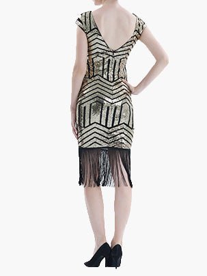 Dresses Sequined Fringe Slim Fit Midi Dress - LuckyFash™