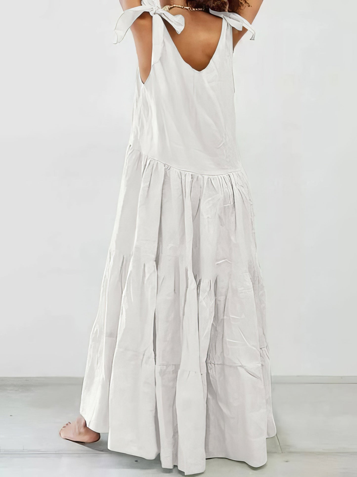 Dresses Sling Round Neck Bohemian Sleeveless Dress - LuckyFash™