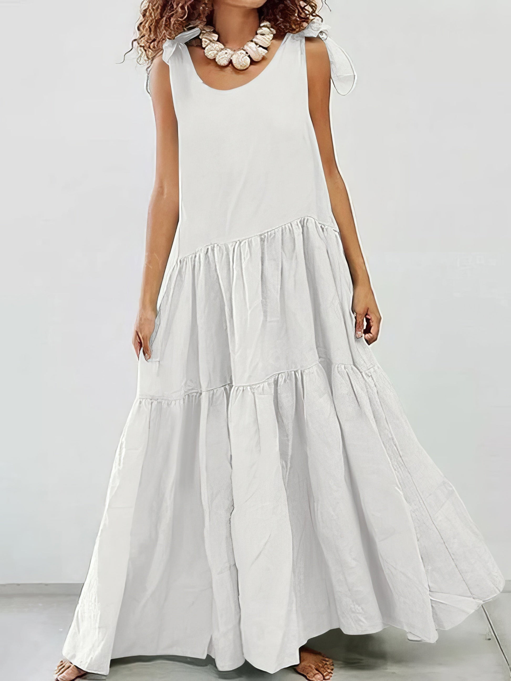 Dresses Sling Round Neck Bohemian Sleeveless Dress - LuckyFash™