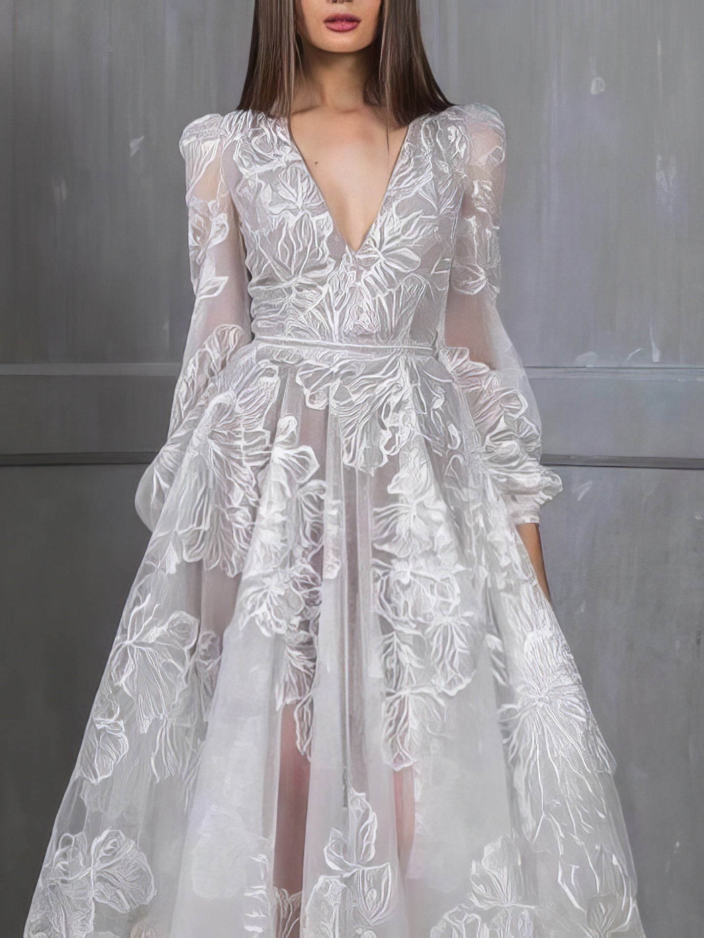 Dresses V-Neck Sequin Embroidered Long Sleeve Party Dress - LuckyFash™