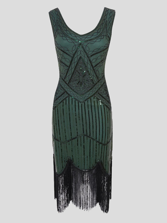 Dresses Vintage Sequin Beaded Fringe Dress - LuckyFash™