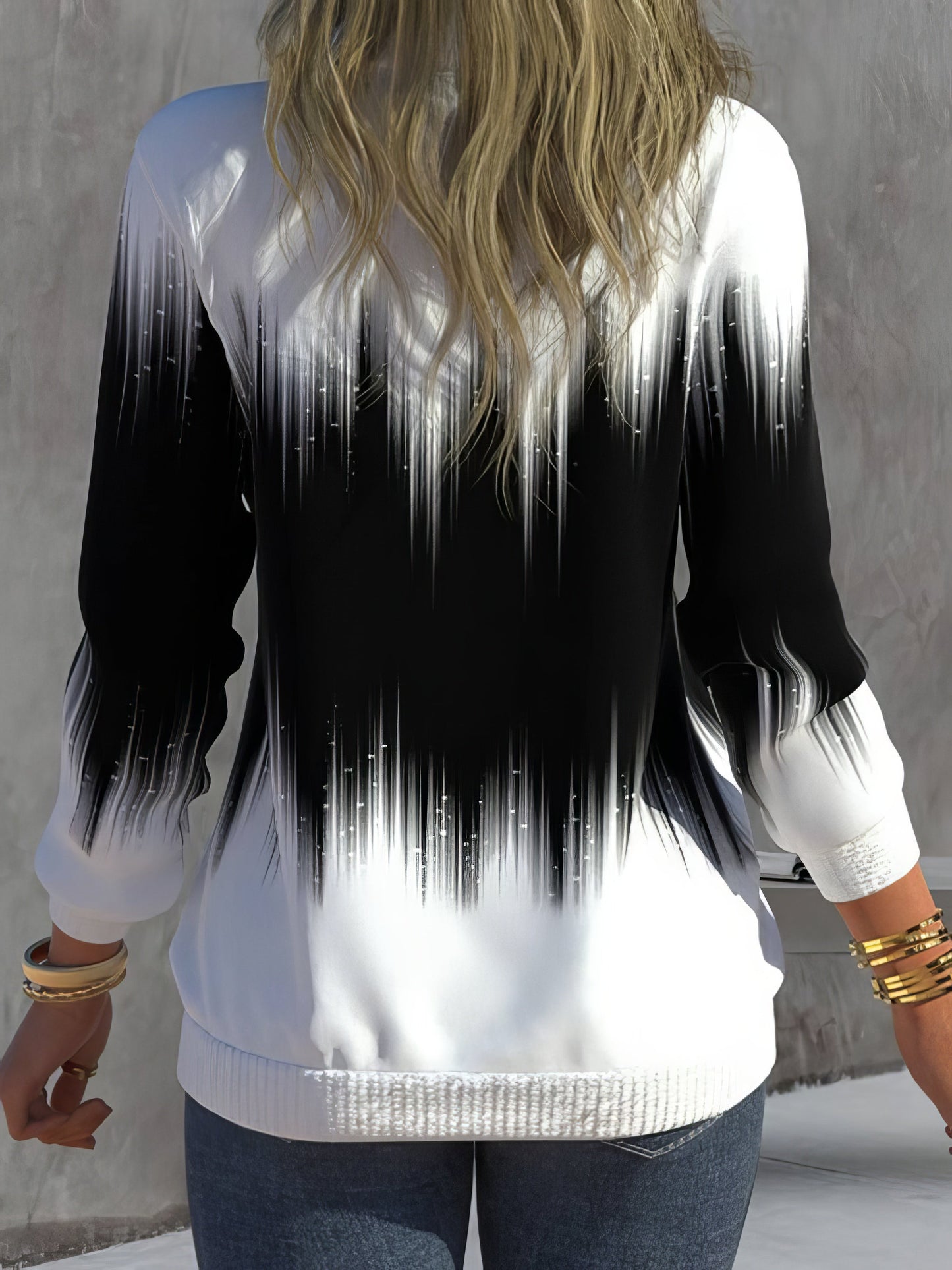 Hoodies Half Turtleneck Gradient Zip Long Sleeve Hoody - LuckyFash™