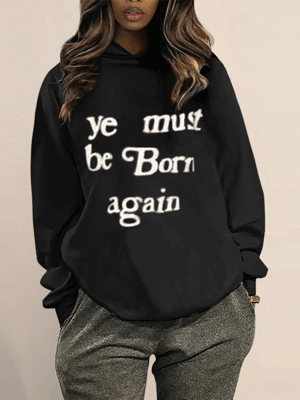 Women's Hoodies Letter Print Long Sleeve Pullover Hoodie - LuckyFash™