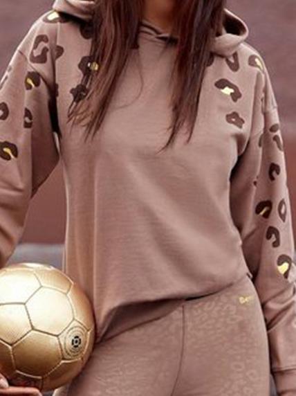 Women's Hoodies Loose Leopard Print Long Sleeve Hoodie - LuckyFash™