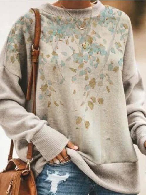 Women's Hoodies Printed Long Sleeve Round Neck Sweatshirt - LuckyFash™