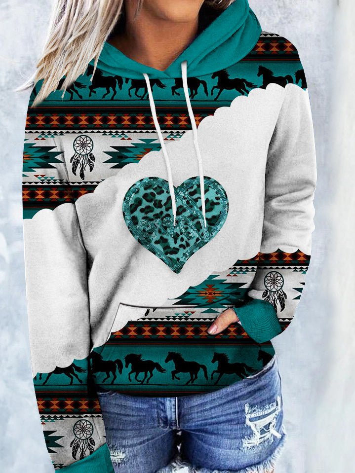 Women's Hoodies Vintage Graphic Print Pocket Casual Hoody - LuckyFash™