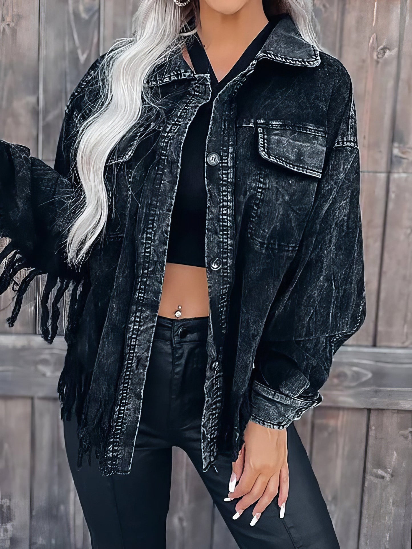 Jackets Casual Tassel Wash Corduroy Jacket - LuckyFash™