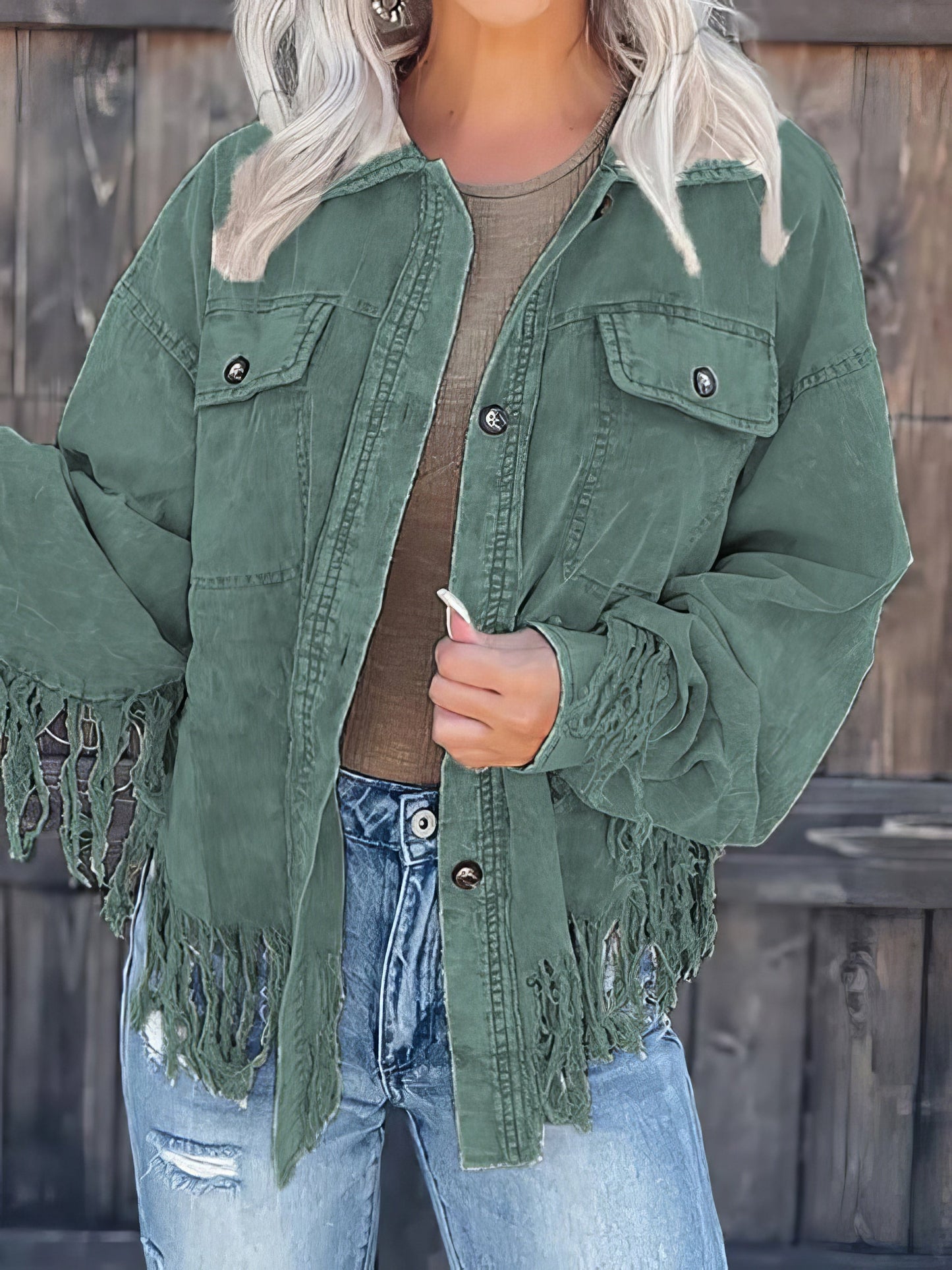 Jackets Casual Tassel Wash Corduroy Jacket - LuckyFash™