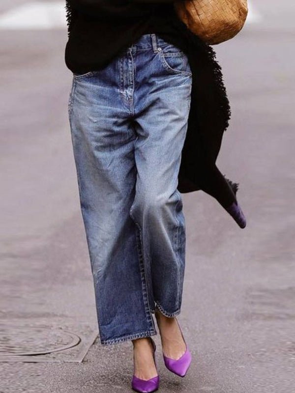 Women's Jeans Casual Pocket Straight Jeans - LuckyFash™