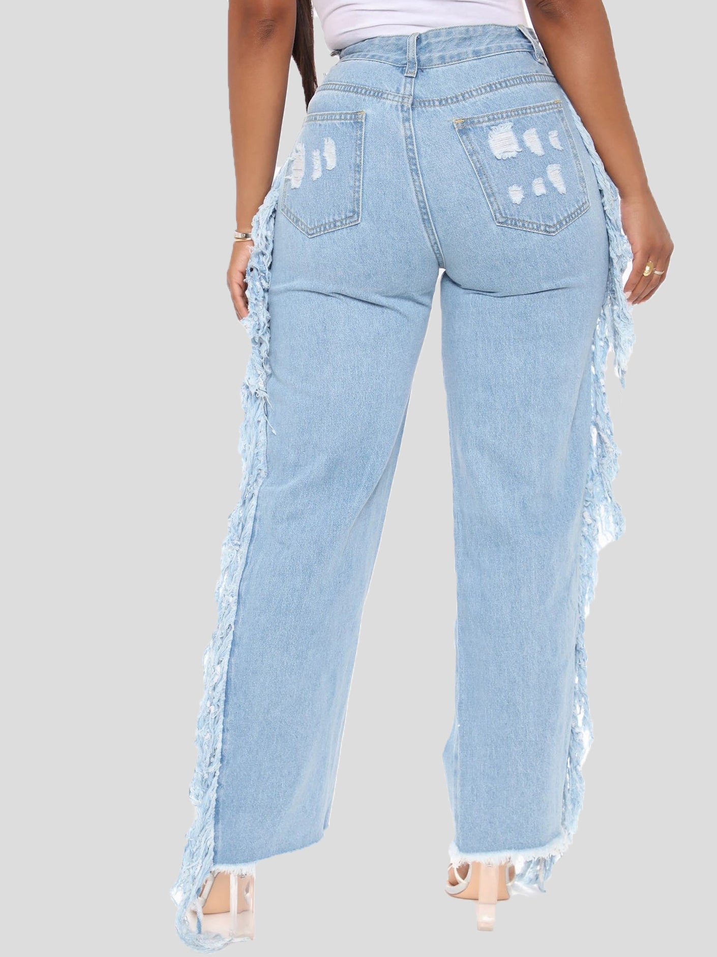 Women's Jeans Hot Drill Ripped Fringed Jeans - LuckyFash™