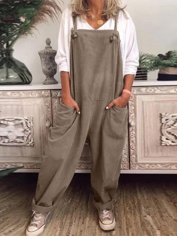 Women's Jumpsuits Casual Solid Pocket Bib Jumpsuit - LuckyFash™
