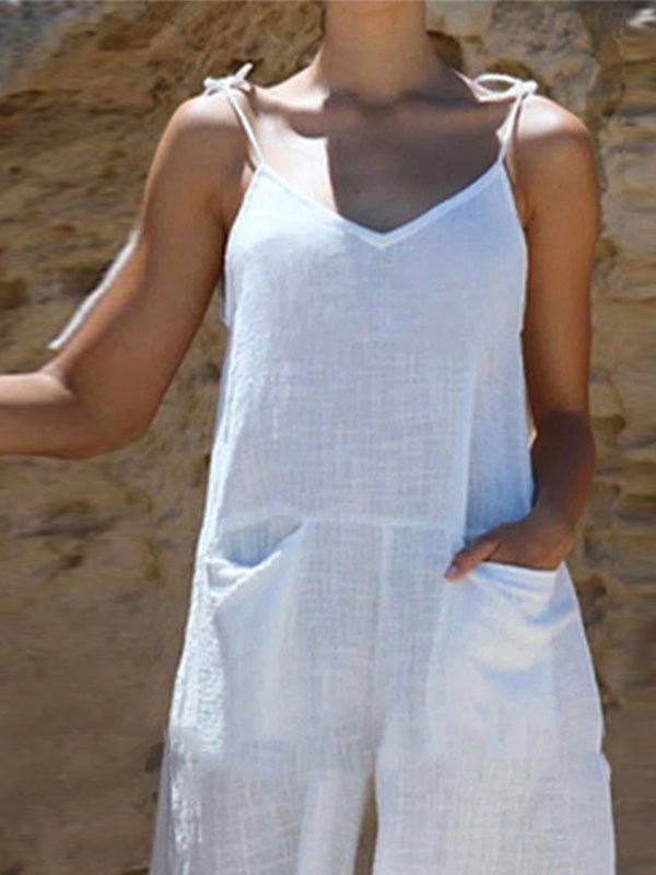 Women's Jumpsuits Casual Solid Sling Pocket Jumpsuit - LuckyFash™