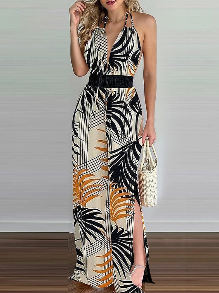 Jumpsuits Digital Printing Color Sleeveless Jumpsuit - LuckyFash™