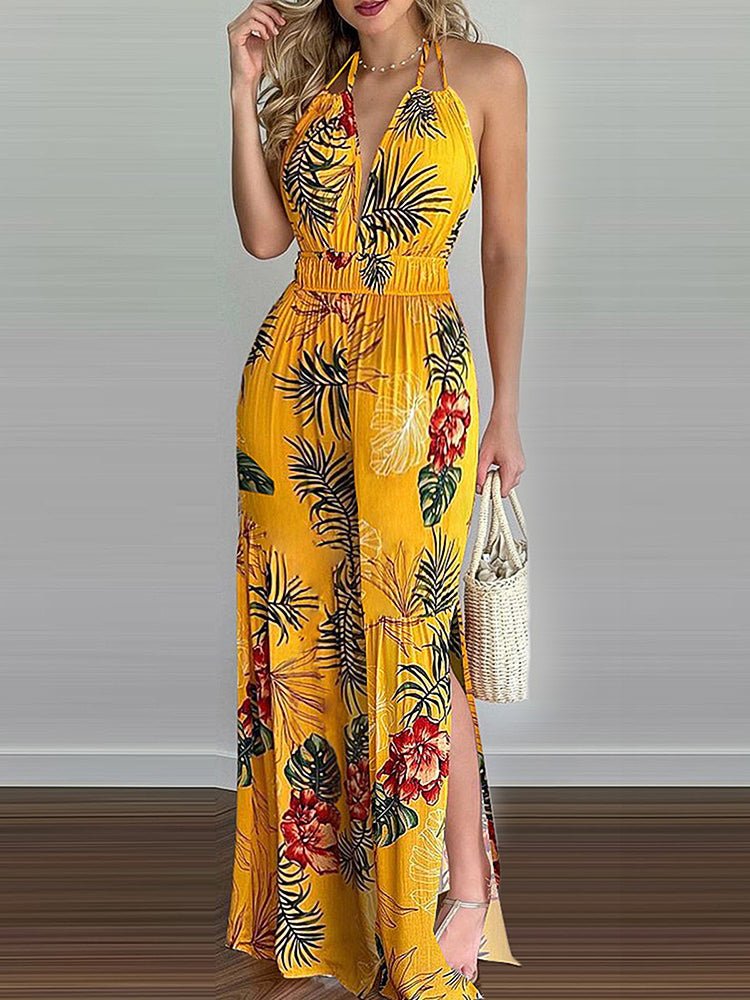 Jumpsuits Digital Printing Color Sleeveless Jumpsuit - LuckyFash™