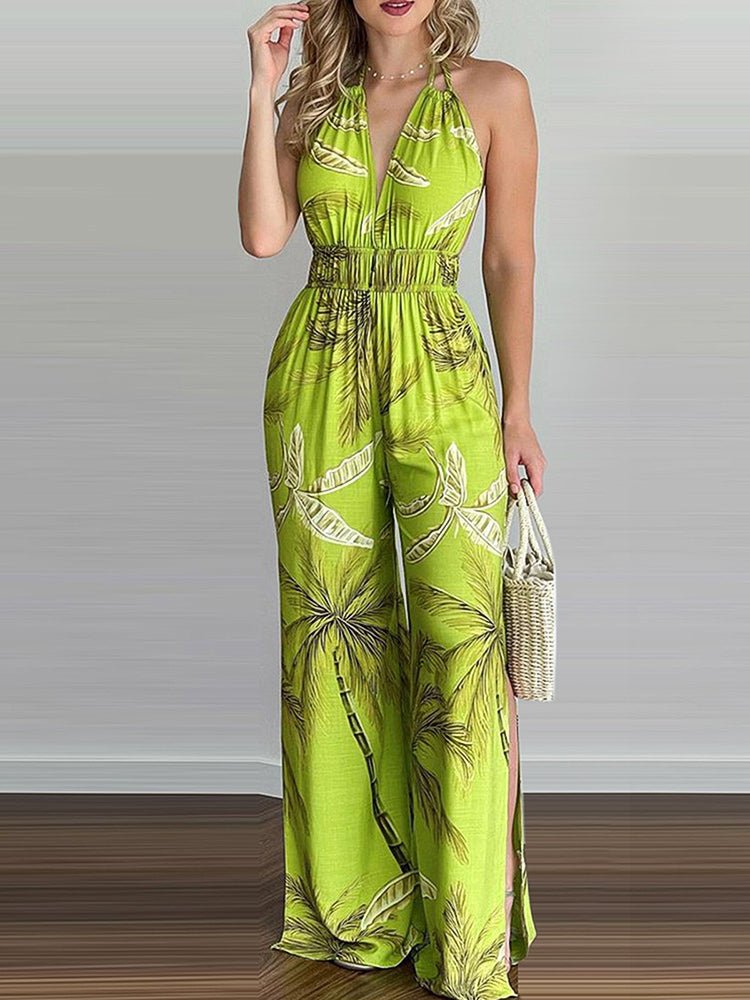 Jumpsuits Digital Printing Color Sleeveless Jumpsuit - LuckyFash™