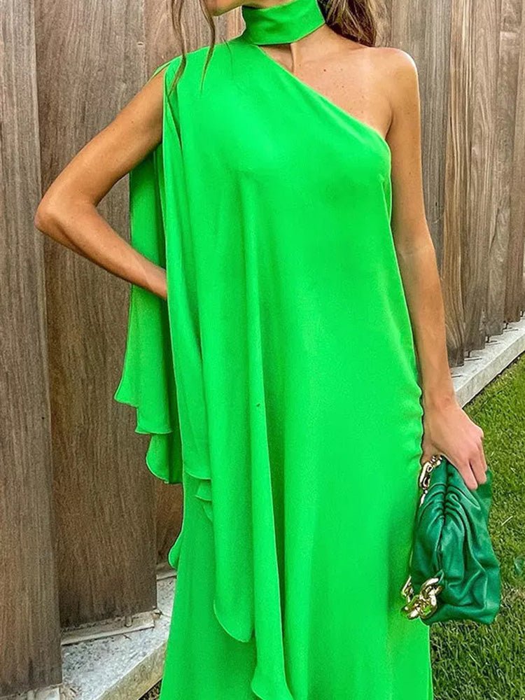 Women's Jumpsuits Loose Halterneck Off-Shoulder Wide-Leg Jumpsuit - LuckyFash™