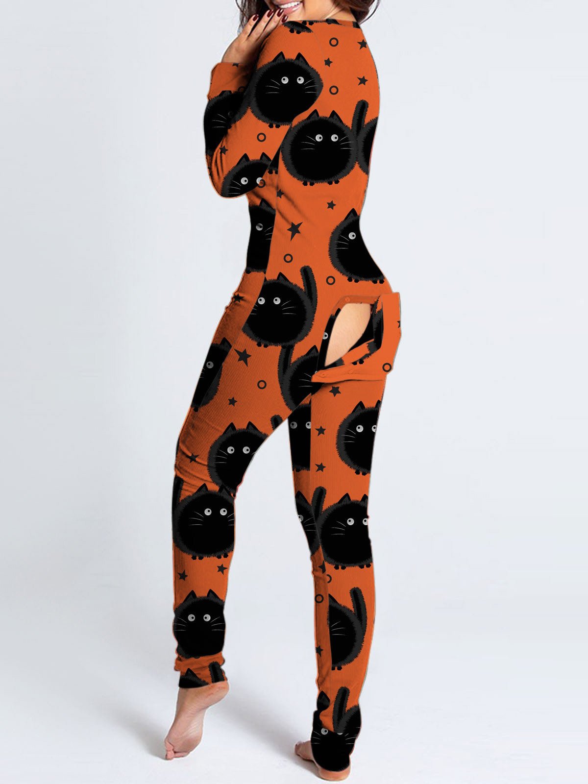 Women's Jumpsuits Printed Long Sleeve Loungewear Jumpsuit - LuckyFash™